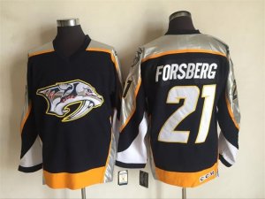 Nashville Predators #21 Peter Forsberg 2006 CCM Vintage Black Jersey