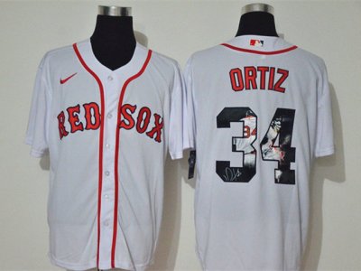Boston Red Sox #34 David Ortiz White Fashion 2020 Cool Base Jersey
