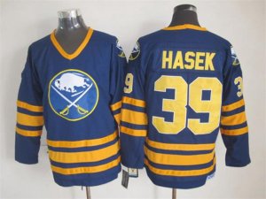 Buffalo Sabres #39 Dominik Hasek CCM Vintage Navy Blue Jersey