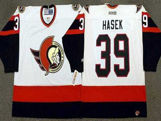 Ottawa Senators #39 Dominik Hasek CCM Vintage White Jersey