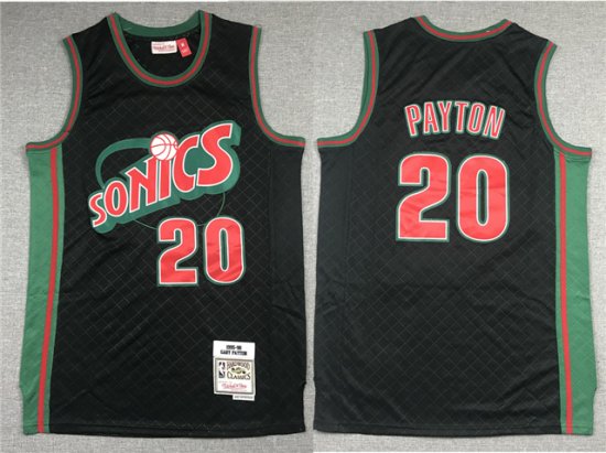 Seattle SuperSonics #20 Gary Payton 1995-96 Neapolitan Hardwood Classics Jersey