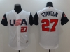 USA #27 Giancarlo Stanton White 2017 World MLB Classic Jersey