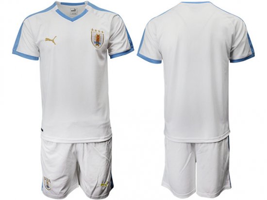 National Uruguay Custom #00 Away White 2019/20 Soccer Jersey