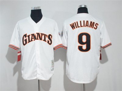 San Francisco Giants #9 Matt Williams 1989 Throwback White Jersey