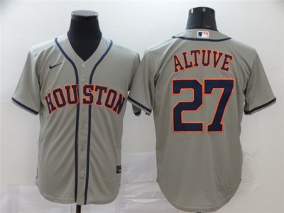 Houston Astros #27 Jose Altuve Gary 2020 Cool Base Jersey