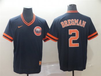 Houston Astros #2 Alex Bregman Cooperstown Throwback Navy Jersey