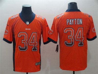 Chicago Bears #34 Walter Payton Orange Drift Fashion Limited Jersey