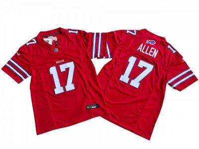 Buffalo Bills #17 Josh Allen Red Vapor F.U.S.E. Limited Jersey