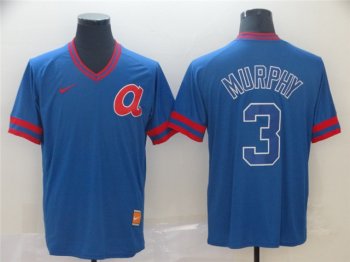 Atlanta Braves #3 Dale Murphy Throwback Blue Jersey