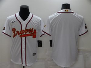 Atlanta Braves Blank White 2022 Gold Program Cool Base Jersey