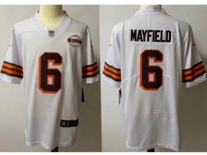 Cleveland Browns #6 Baker Mayfield White 1946 Vapor Limited Jersey