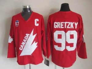 1991 Canada Cup Team Canada #99 Wayne Gretzky CCM Vintage Red Hockey Jersey