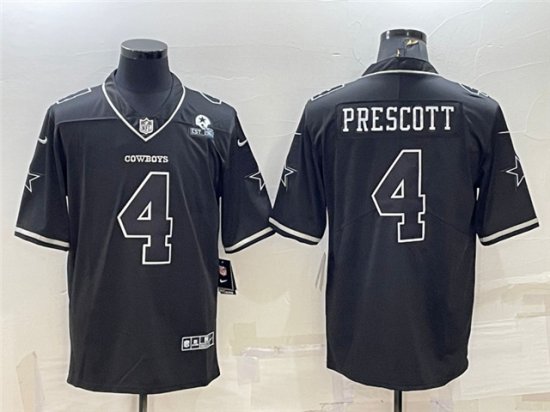 Dallas Cowboys #4 Dak Prescott Black Shadow Limited Jersey