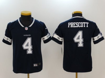 Youth Dallas Cowboys #4 Dak Prescott Blue Vapor Limited Jersey
