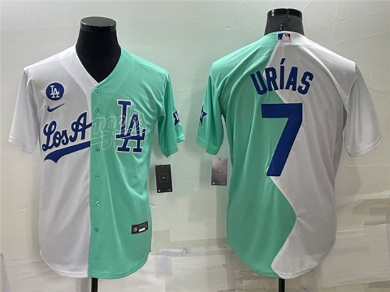 Los Angeles Dodgers #7 Julio Urías White Green 2022 MLB All-Star Split Jersey