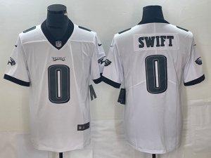 Philadelphia Eagles #0 D'Andre Swift White Limited Jersey