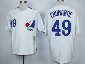 Montreal Expos #49 Warren Cromartie White Throwback Jersey