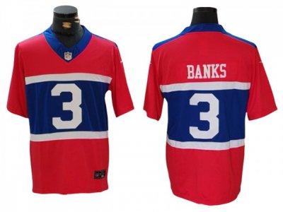 New York Giants #3 Deonte Banks Century Red Alternate Vapor F.U.S.E. Limited Jersey