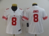 Women's New York Giants #8 Daniel Jones White Vapor Limited Jersey