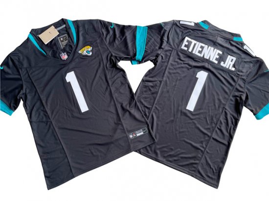 Jacksonville Jaguars #1 Travis Etienne Black Vapor F.U.S.E. Limited Jersey