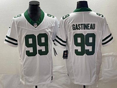 New York Jets #99 Mark Gastineau White Legacy Vapor F.U.S.E. Limited Jersey