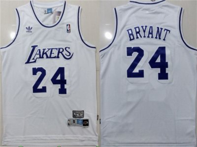 Los Angeles Lakers #24 Kobe Bryant White Hardwood Classic Jersey