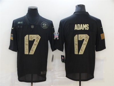 Green Bay Packers #17 Davante Adams 2020 Black Camo Salute To Service Limited Jersey