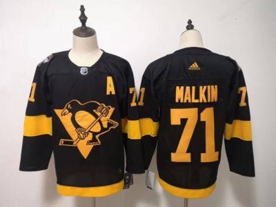 Pittsburgh Penguins #71 Evgeni Malkin Black 2019 Stadium Series Jersey