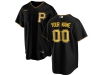 Pittsburgh Pirates Custom #00 Black Cool Base Jersey