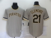 Pittsburgh Pirates #21 Roberto Clemente Gray Cooperstown Collection Cool Base Jersey