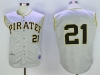 Pittsburgh Pirates #21 Roberto Clemente 1962 Throwback Grey Sleeveless Jersey