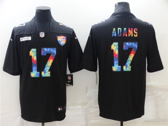 Las Vegas Raiders #17 Davante Adams Black Rainbow Vapor Limited Jersey