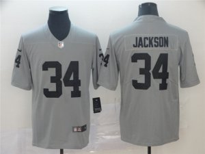 Las Vegas Raiders #34 Bo Jackson Gray Inverted Limited Jersey