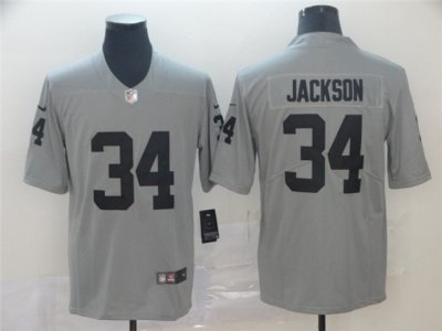 Las Vegas Raiders #34 Bo Jackson Gray Inverted Limited Jersey