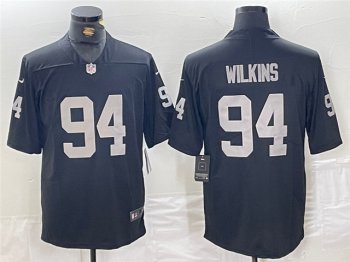 Las Vegas Raiders #94 Christian Wilkins Black Vapor Limited Jersey