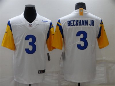 Los Angeles Rams #3 Odell Beckham Jr. White Vapor Limited Jersey