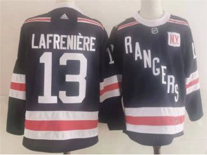 New York Rangers #13 Alexis Lafrenière Navy Blue Jersey