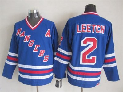 New York Rangers #2 Brian Leetch CCM Royal Blue Heroes of Hockey Alumni Jersey
