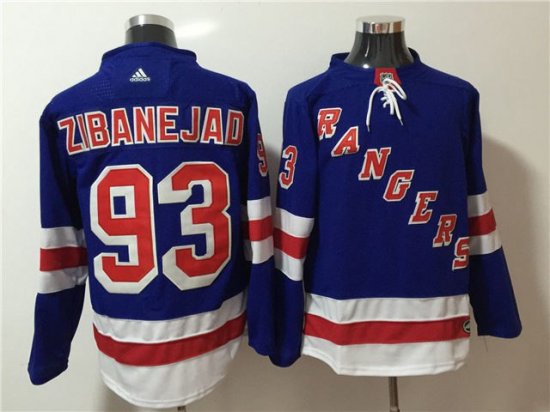 New York Rangers #93 Mika Zibanejad Home Royal Blue Jersey