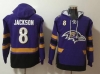 Baltimore Ravens #8 Lamar Jackson Purple With Pocket Hoodie