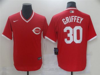 Cincinnati Reds #30 Ken Griffey Jr. Vintage Red Jersey