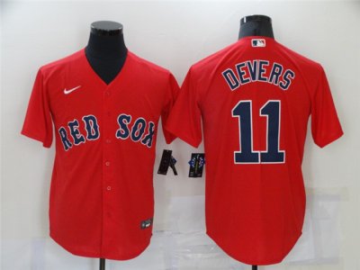 Boston Red Sox #11 Rafael Devers Red Cool Base Jersey