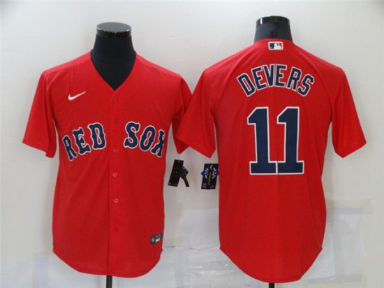 Boston Red Sox #11 Rafael Devers Red Cool Base Jersey