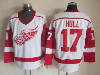 Detroit Red Wings #17 Brett Hull 2002 CCM Vintage White Jersey