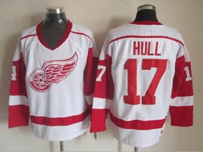 Detroit Red Wings #17 Brett Hull 2002 CCM Vintage White Jersey