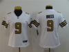 Women's New Orleans Saints #9 Drew Brees White Color Rush Limited Jersey