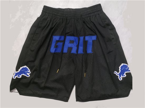 Detroit Lions Grit Black Football Shorts