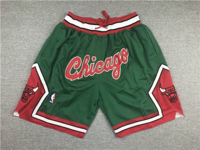Chicago Bulls Just Don "Chicago" Green Basketball Shorts