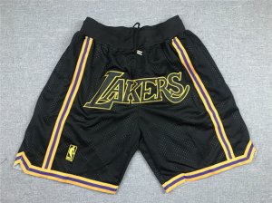 Los Angeles Lakers Just Don Black Gold Basketball Shorts