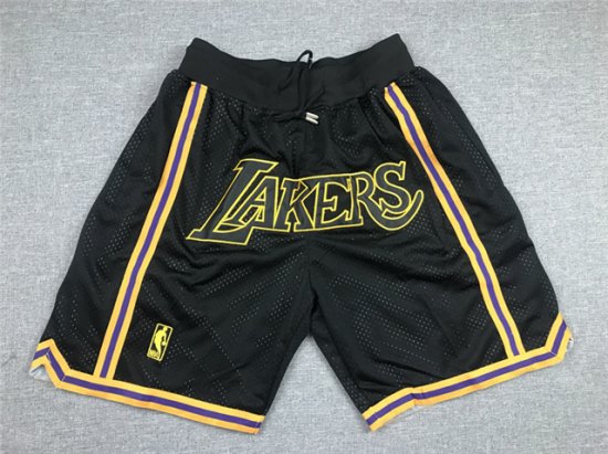 Los Angeles Lakers Just Don Black Gold Basketball Shorts